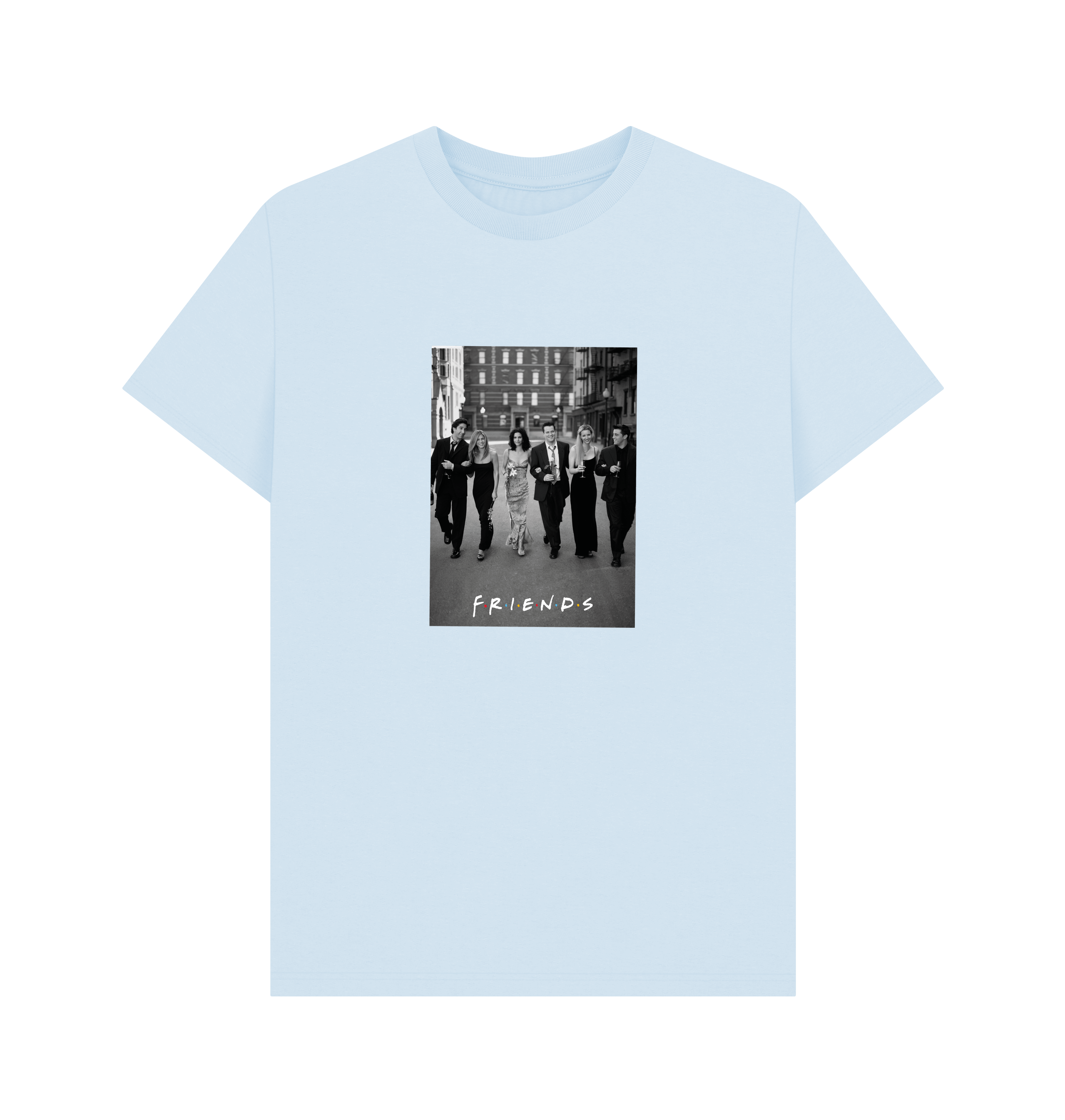 Sky Blue Printed T-shirt Front