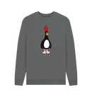 Slate Grey Printed Sweater Front