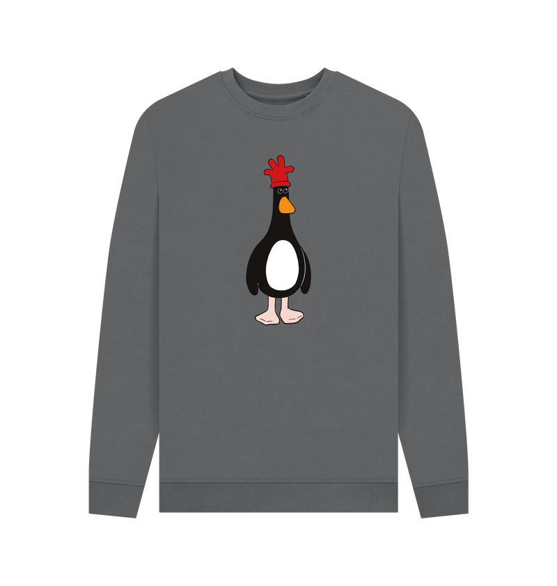 Slate Grey Printed Sweater Front