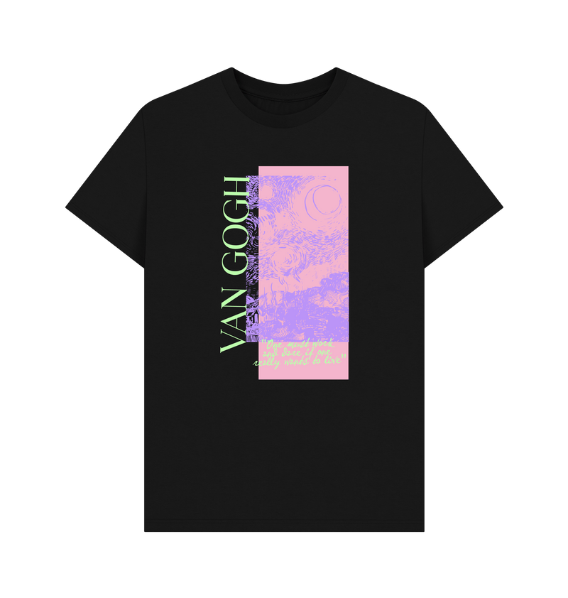 Black Printed T-shirt Front