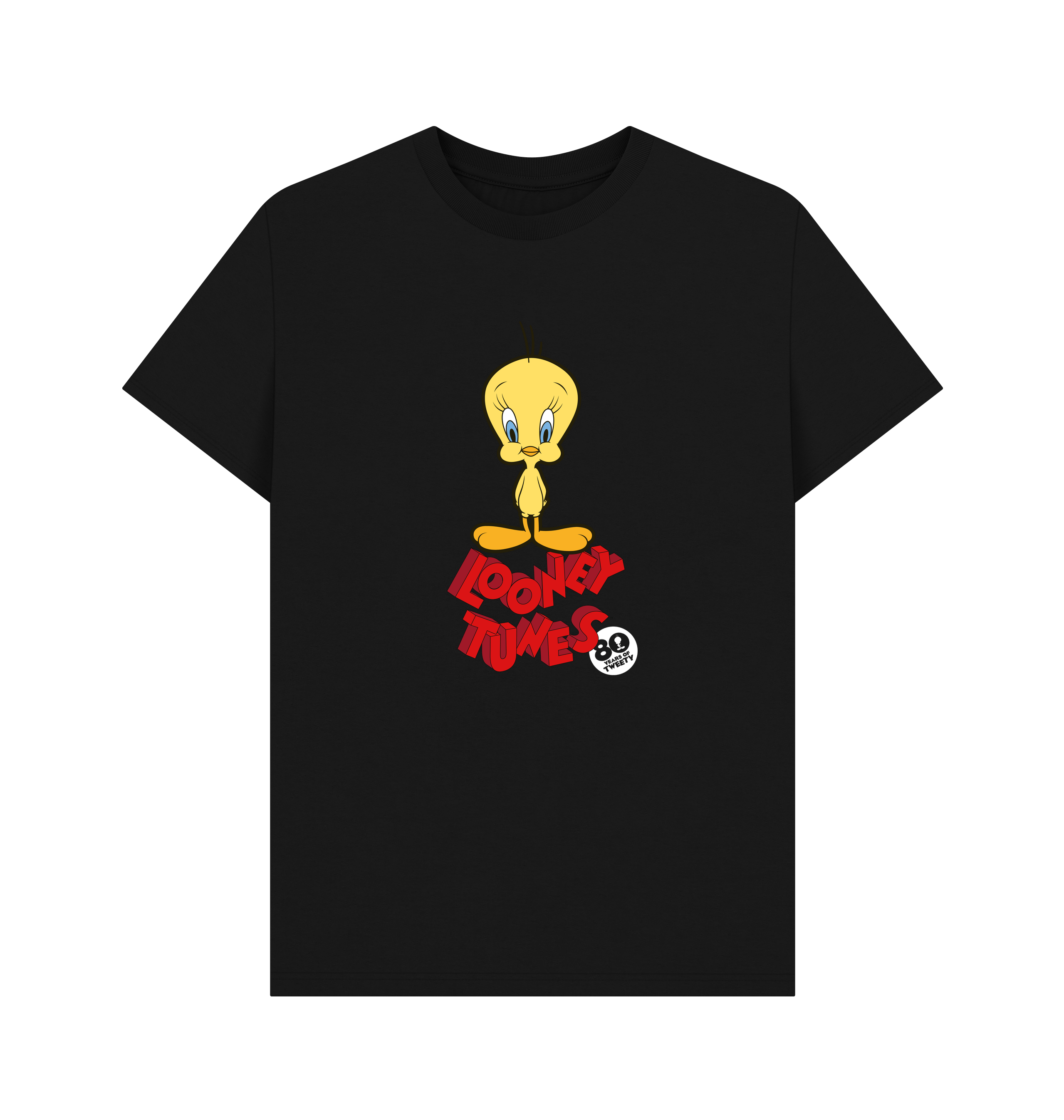 Black Printed T-shirt Front