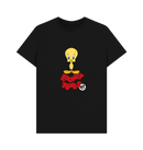 Black Printed T-shirt Front