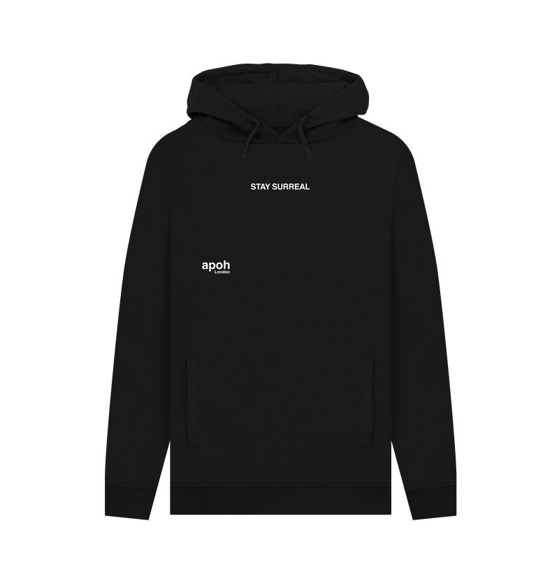 Black Printed Hoody Front