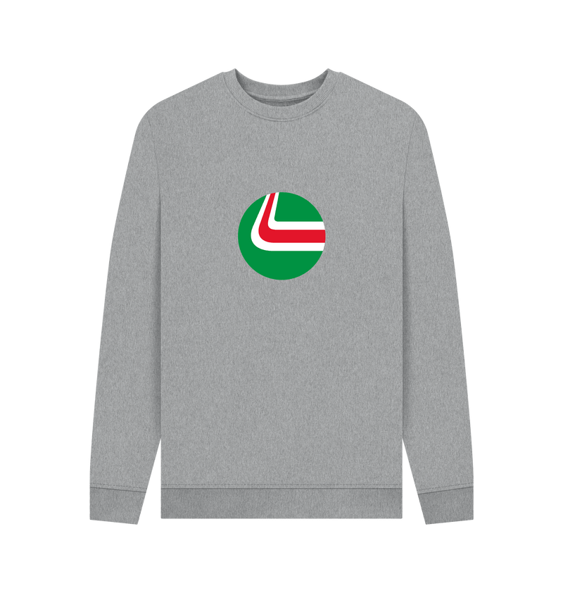 Light Heather Printed Sweater Front