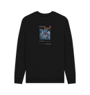 Black Printed Sweater Front