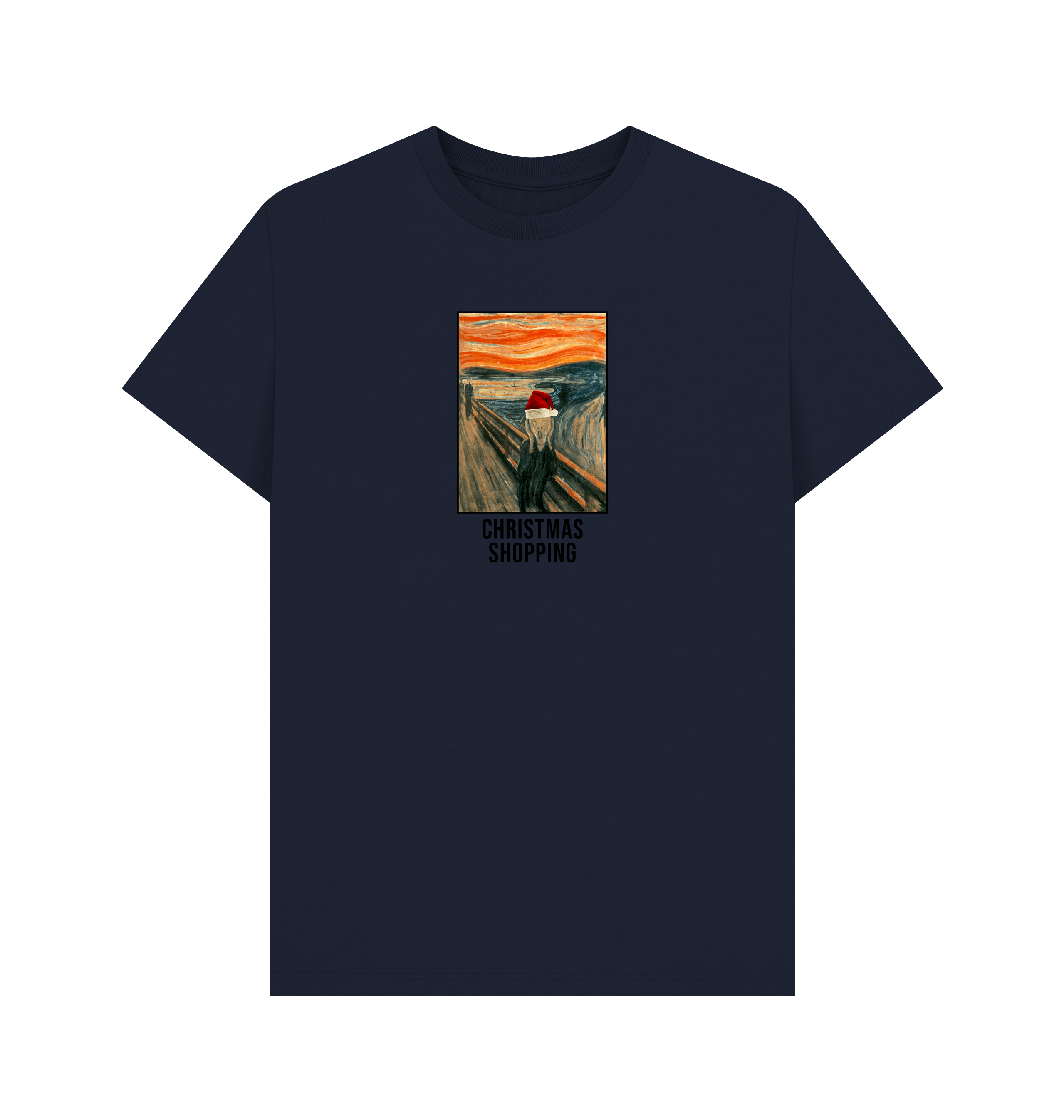 Navy Blue Printed T-shirt Front