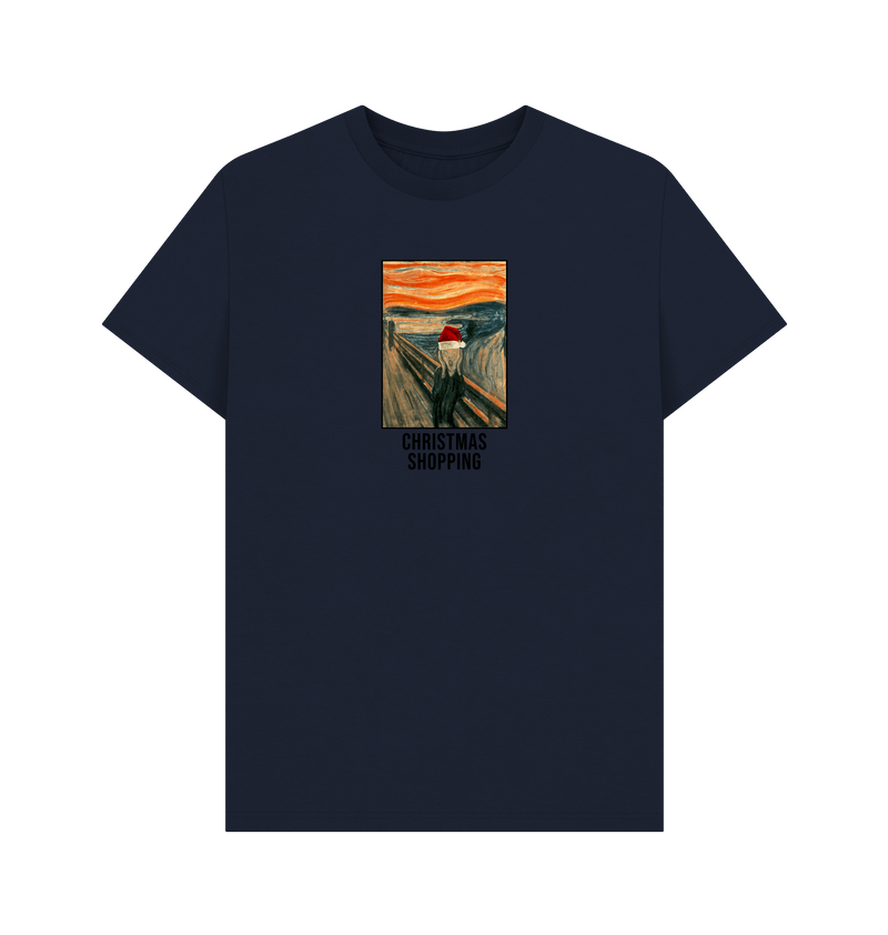 Navy Blue Printed T-shirt Front