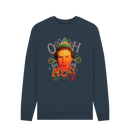 Navy Blue Printed Sweater Front