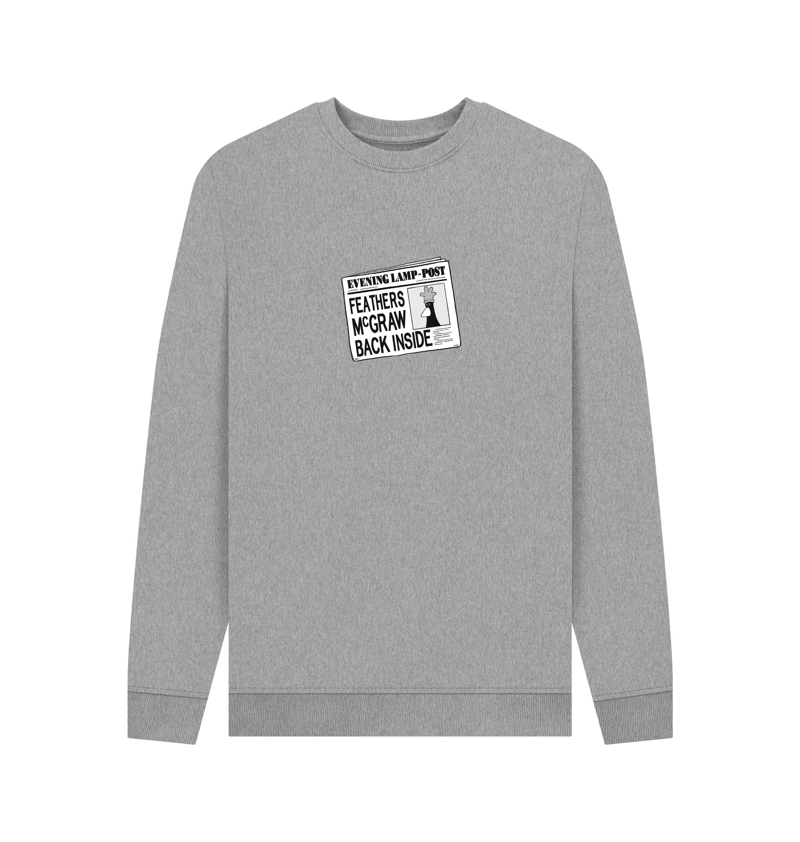 Light Heather Printed Sweater Front