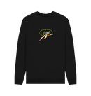 Black Printed Sweater Front