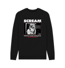 Black Printed Sweater Front