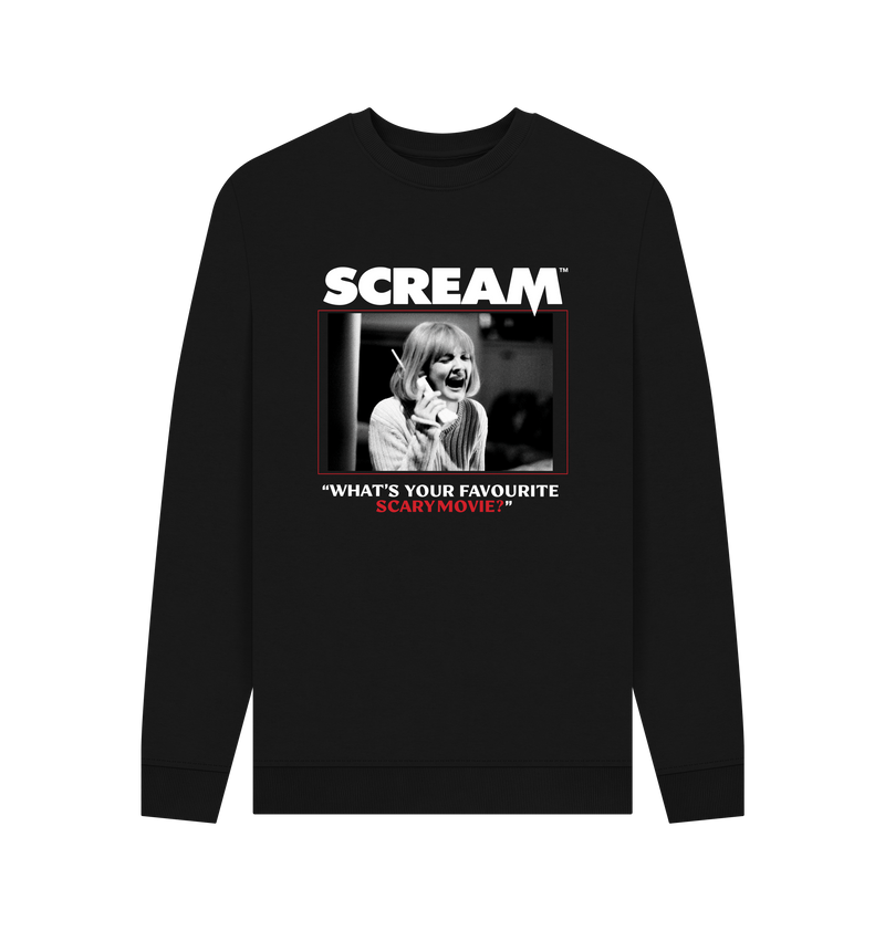 Black Printed Sweater Front