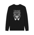 Black Printed Sweater Front