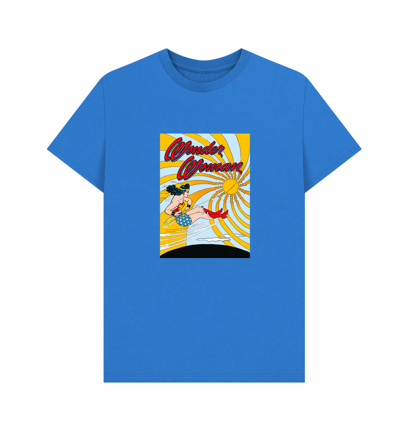 Bright Blue Printed T-shirt Front