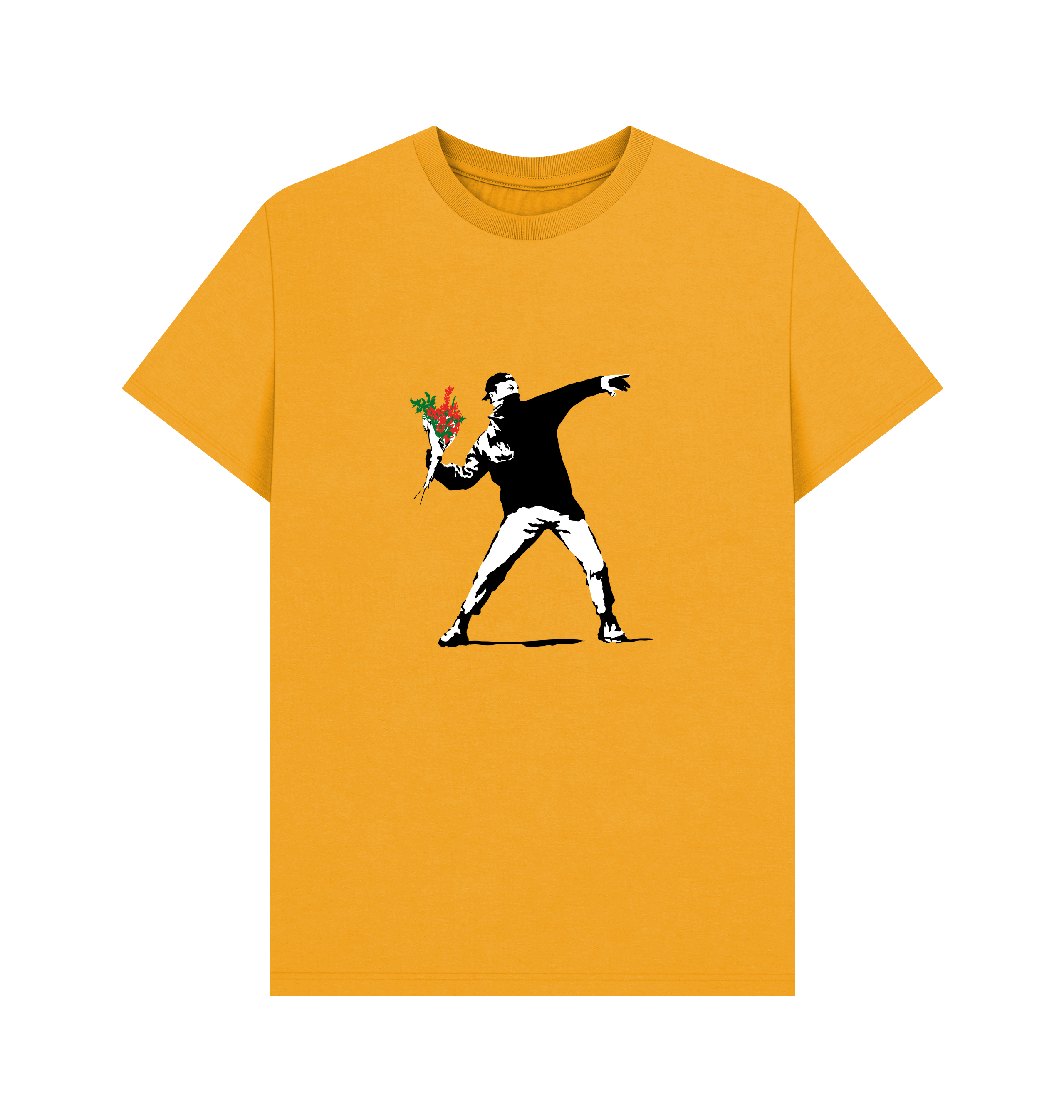 Mustard Printed T-shirt Front