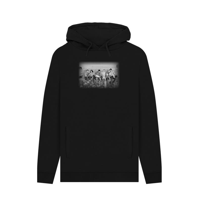 Black Printed Hoody Front