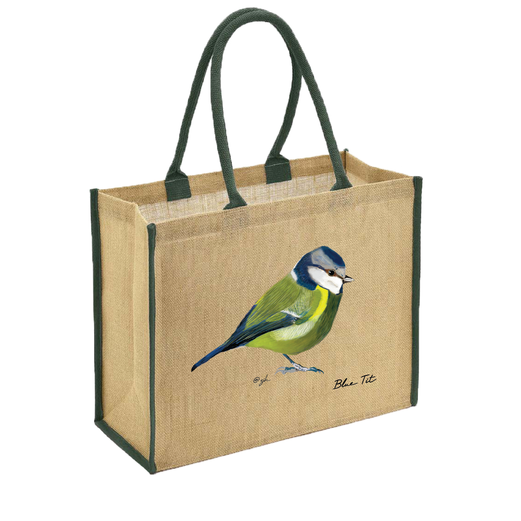 Sammy's Blue Tit Jute Bag