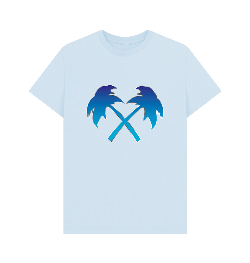 Sky Blue Printed T-shirt Front