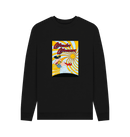 Black Printed Sweater Front