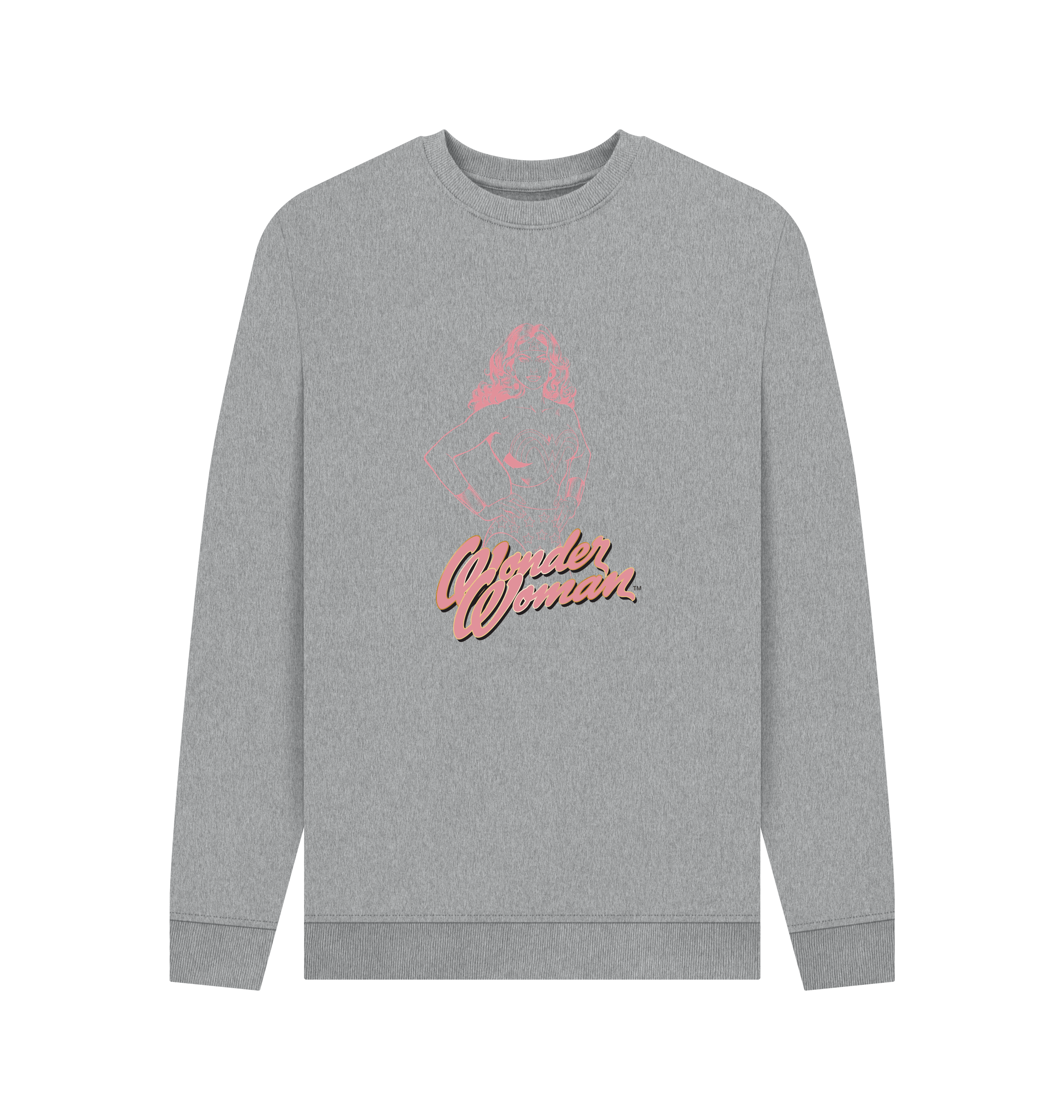 Light Heather Printed Sweater Front