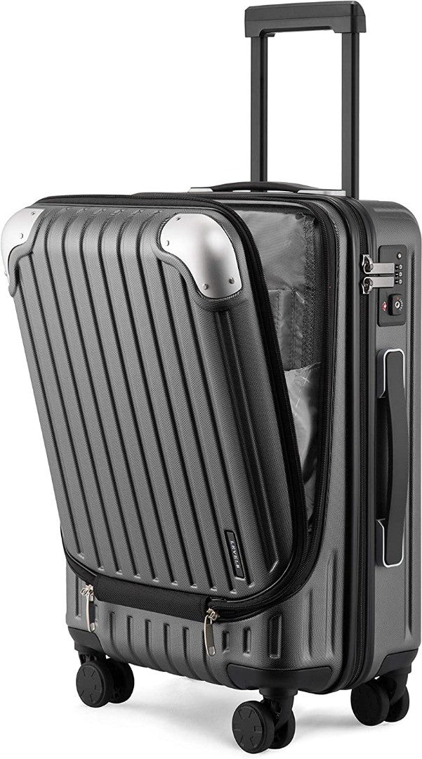 Suitcase 20-Inch Level 8 Hardside Spinner Luggage Double TSA-Approved Locks ABS