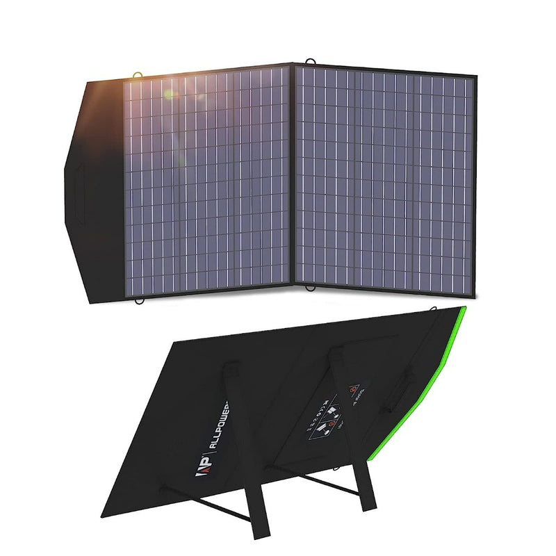 Foldable Solar Panel 100W, Portable Solar Panel kit