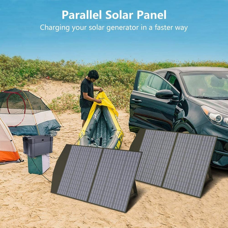 Foldable Solar Panel 100W, Portable Solar Panel kit