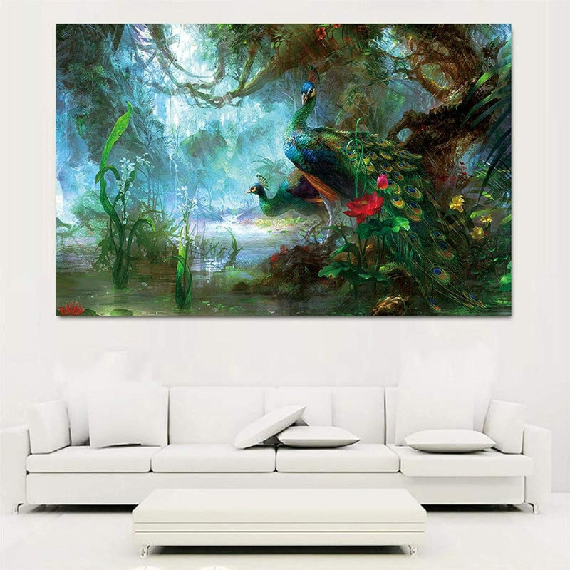 Jungle Scene Canvas Print 60 x 90cm