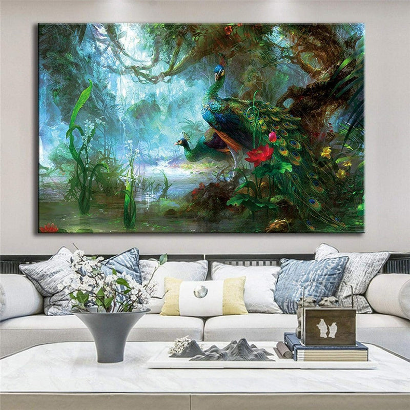 Jungle Scene Canvas Print 60 x 90cm