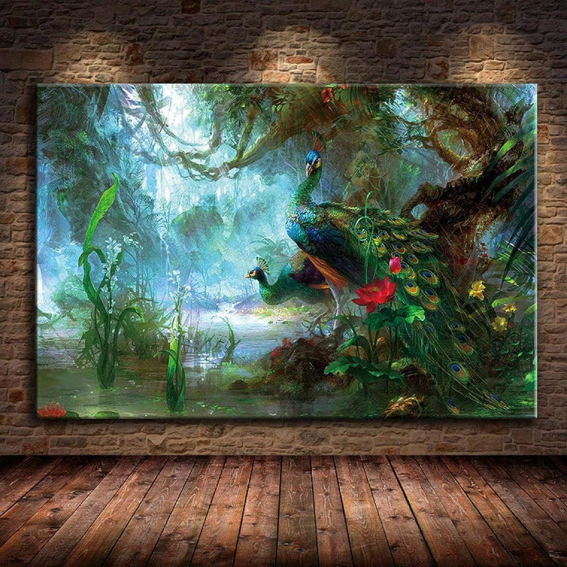 Jungle Scene Canvas Print 60 x 90cm