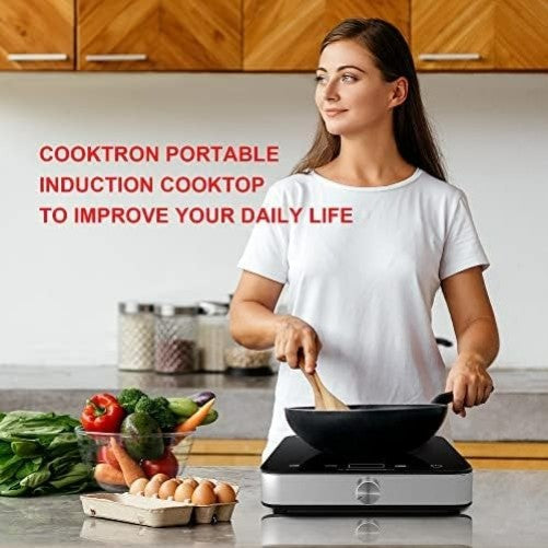 1800W Single Countertop Portable Induction Cooktop with Timer