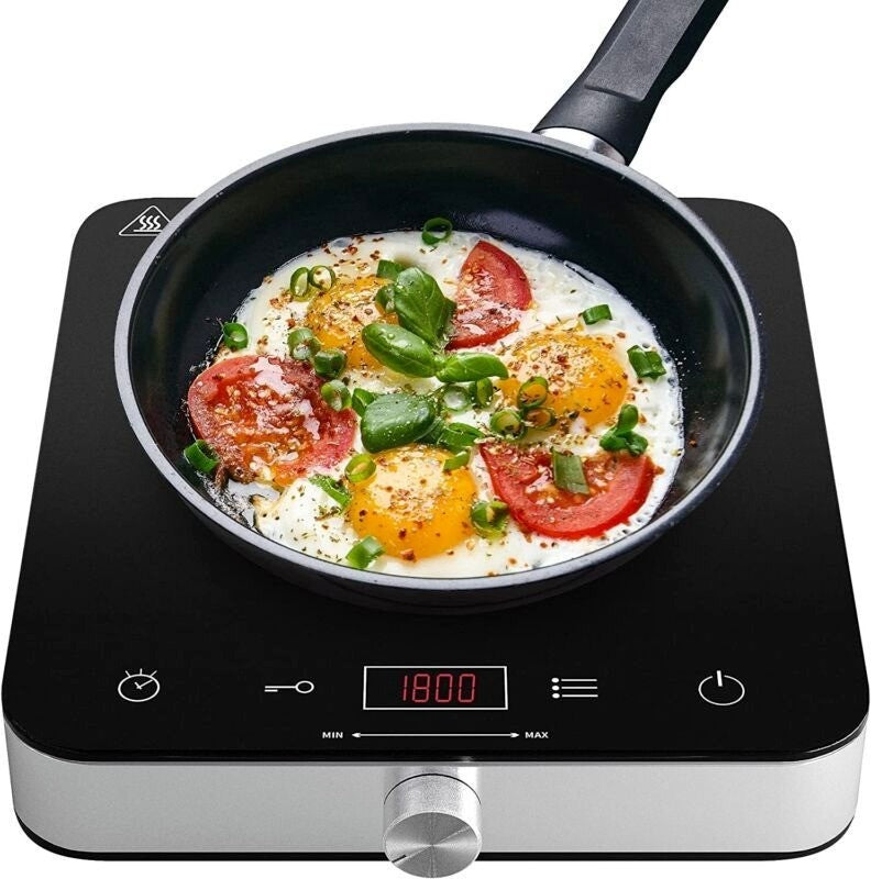 1800W Single Countertop Portable Induction Cooktop with Timer