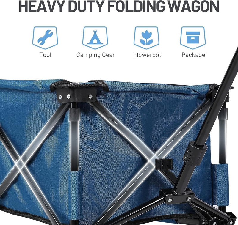 Folding Wagon Camping Cart Heavy Duty adjustable