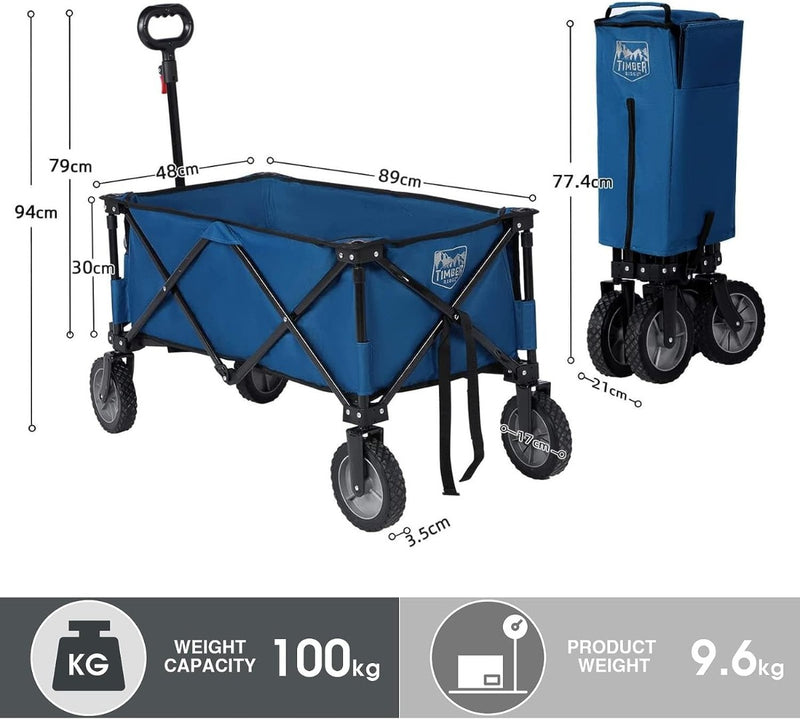 Folding Wagon Camping Cart Heavy Duty adjustable