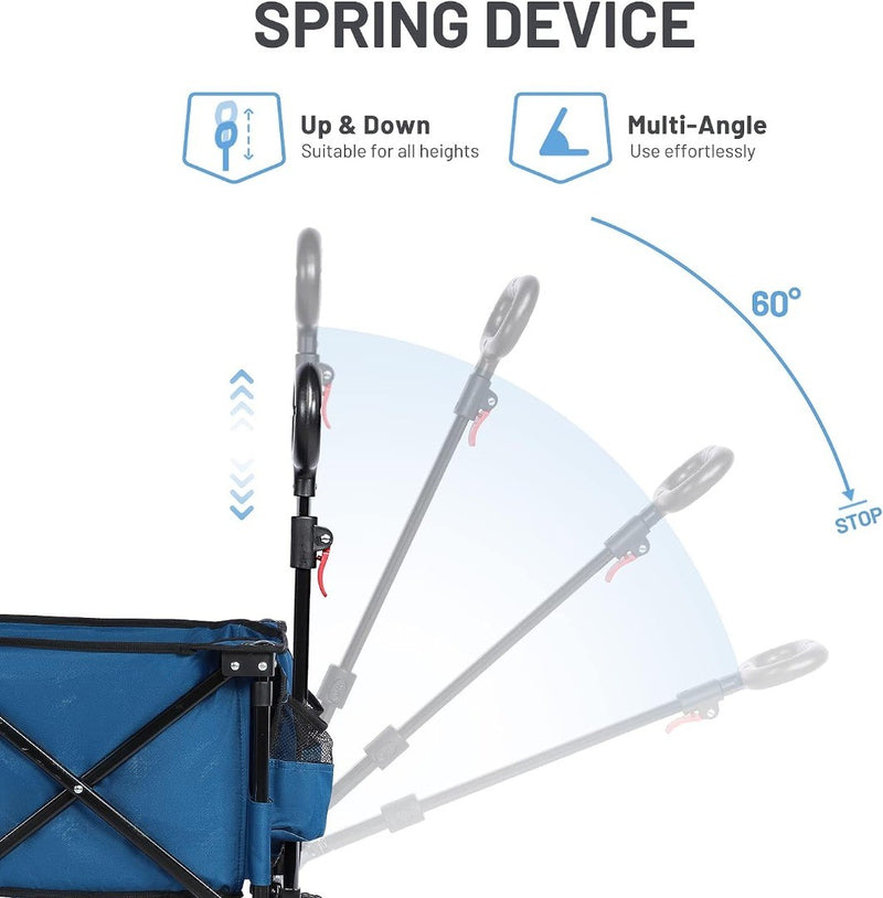 Folding Wagon Camping Cart Heavy Duty adjustable