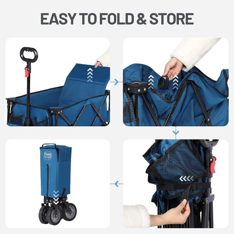 Folding Wagon Camping Cart Heavy Duty adjustable