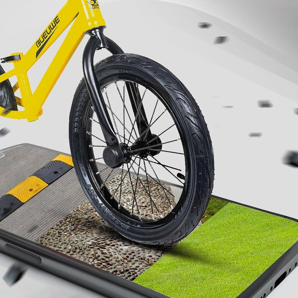 Bueuwe 16 inch Balance Bike for 38 Years No Pedal Kids Bike Yellow