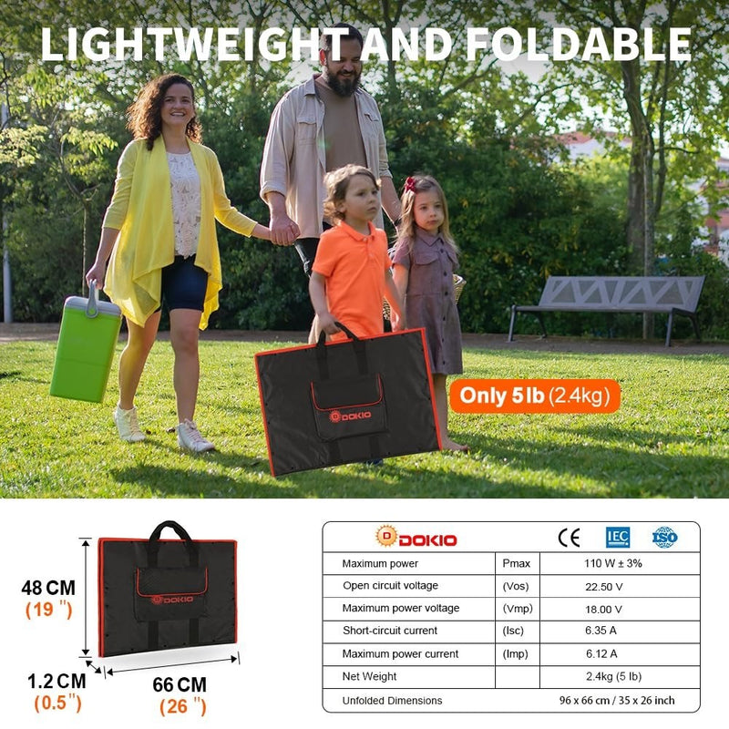 Foldable Solar Panel Kit 100W