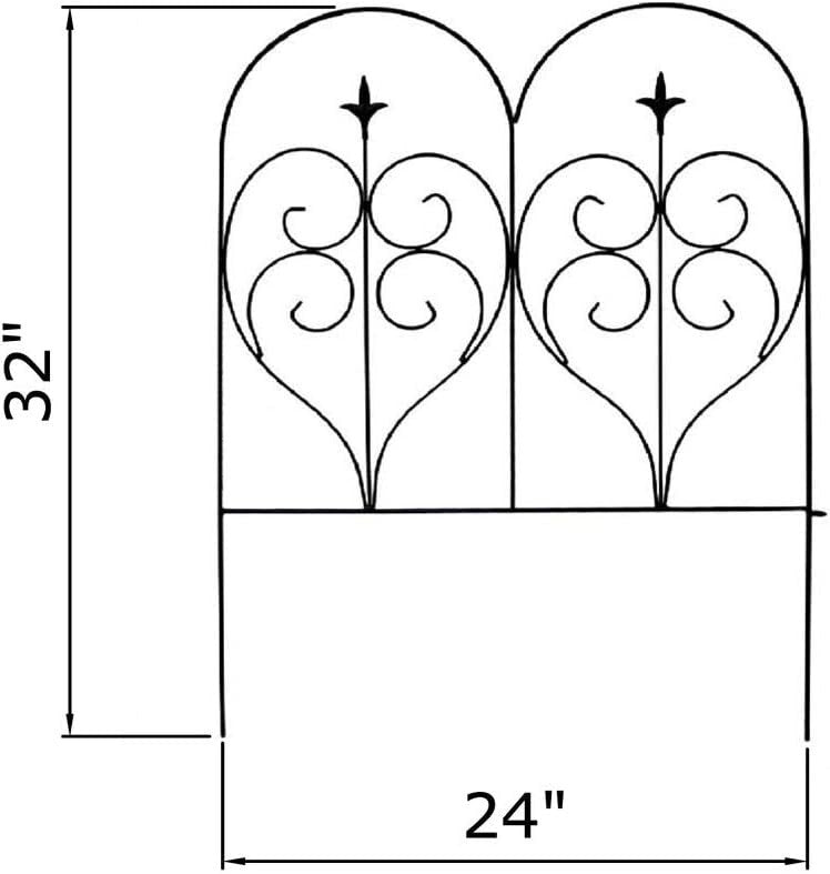 MTB Decorative Garden Border Fence Pack of 5