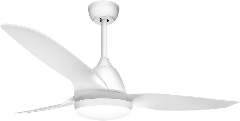 Ceiling Fan with Lighting and Remote Control, Lamp with Fan Flat 52 Inches