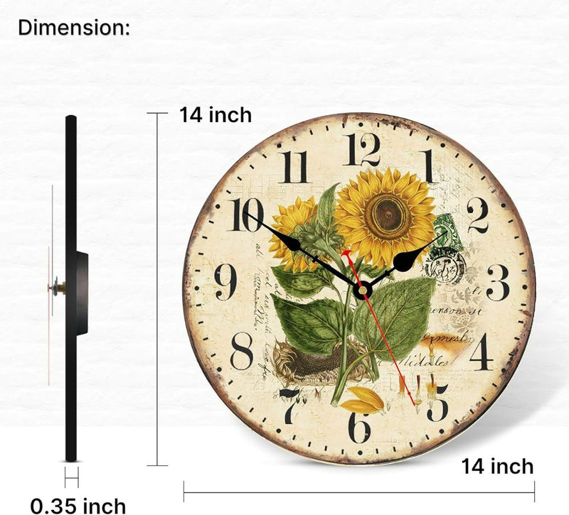 Beautiful Sunflower Wall Clock