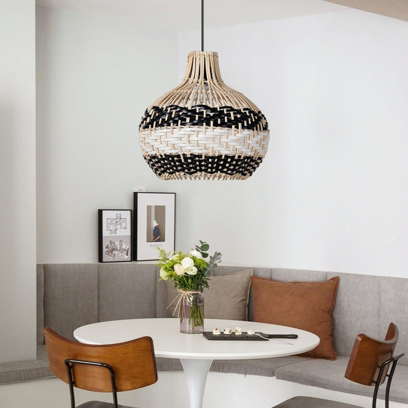 Hand Woven Rattan Pendant Light Fixture