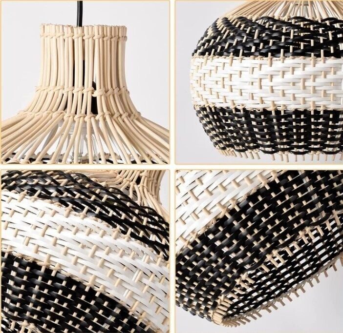 Hand Woven Rattan Pendant Light Fixture