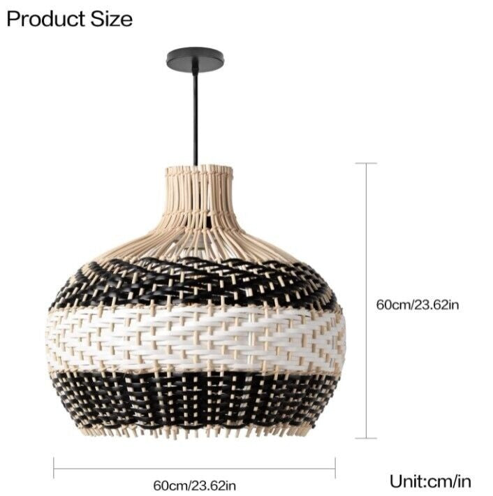 Hand Woven Rattan Pendant Light Fixture