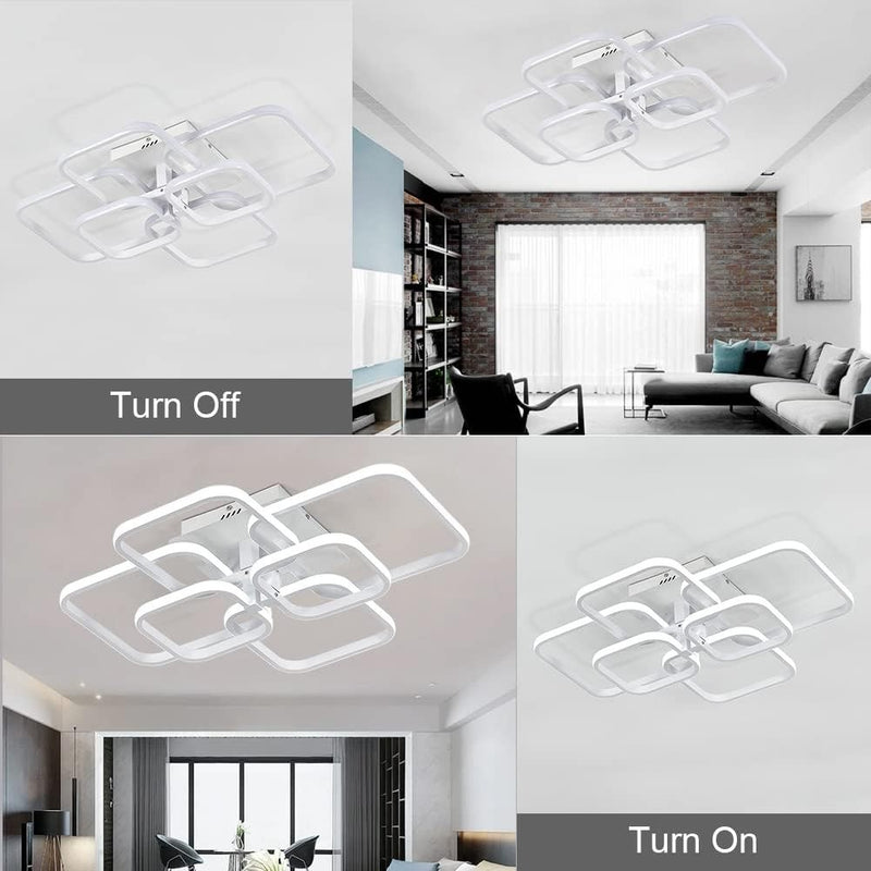 LED Ceiling Light 6 Squares 73 x 58 x 16cm