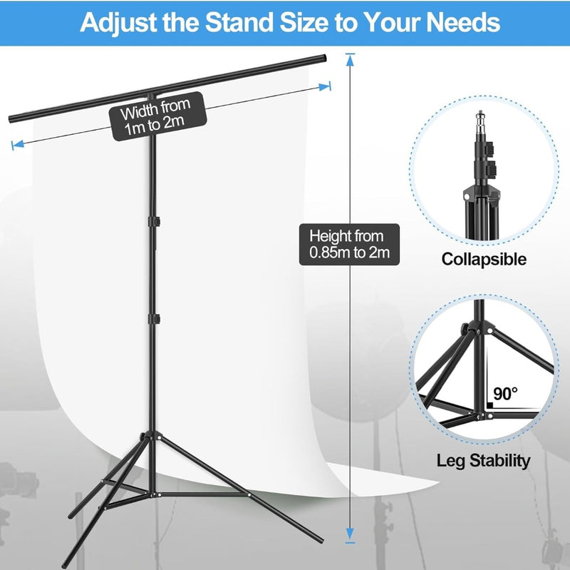 White Backdrop with Stand 2 x 2M