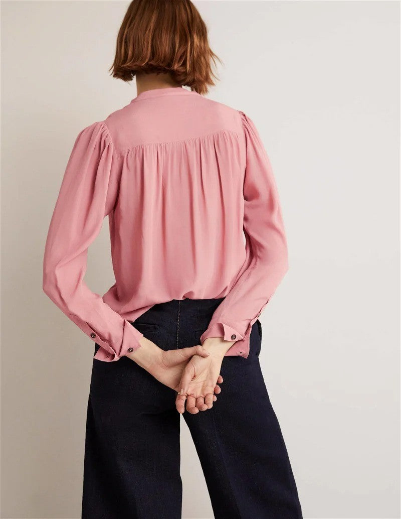 BODEN Pleated Button Through Blouse UK 18