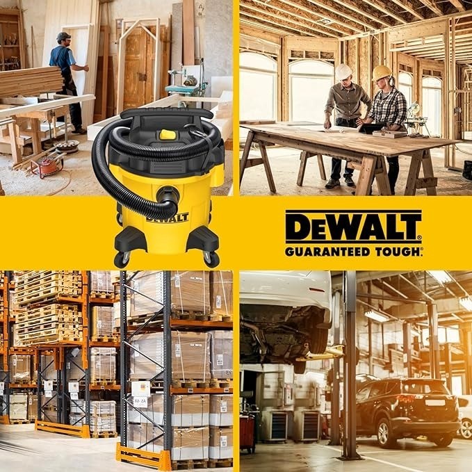 DEWALT DXV20P, 20L Wet/Dry Vac, Yellow/Black, 1050 W