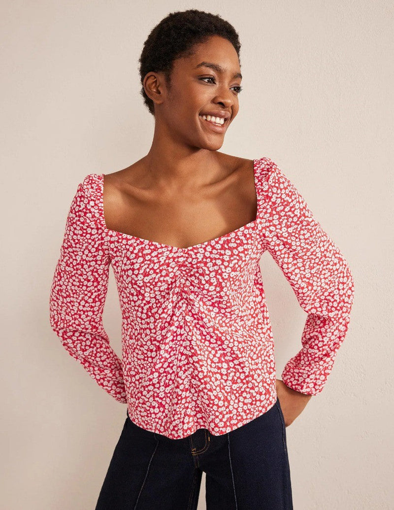 BODEN Sweetheart Printed Top