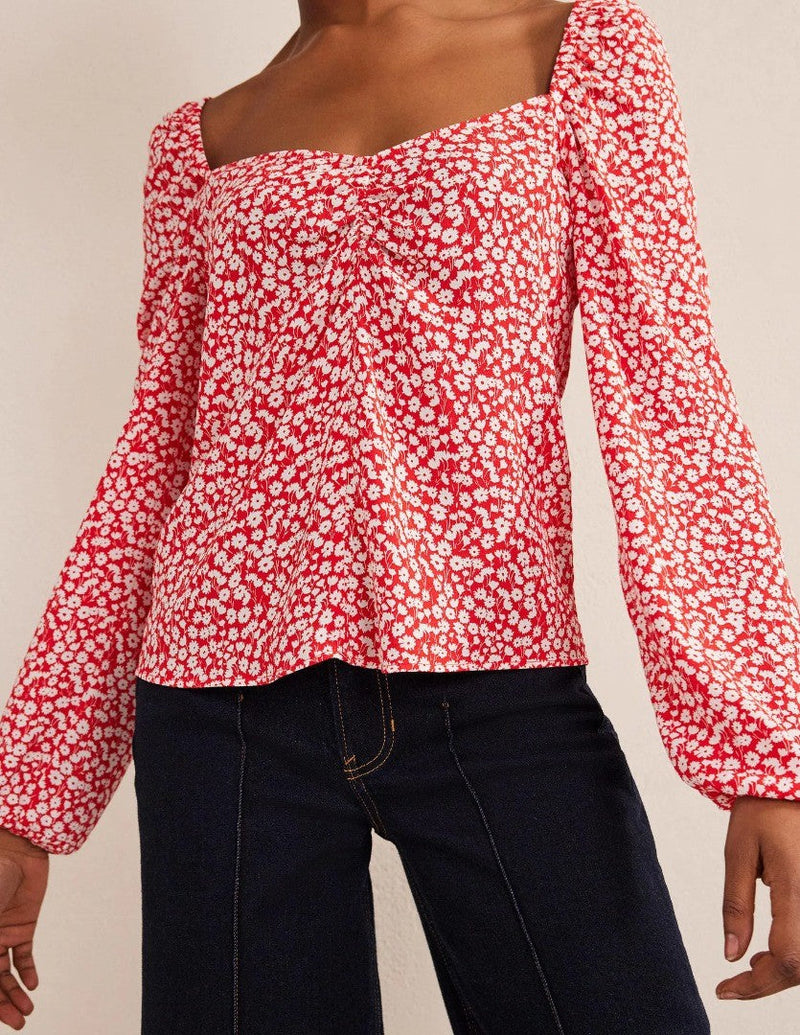 BODEN Sweetheart Printed Top